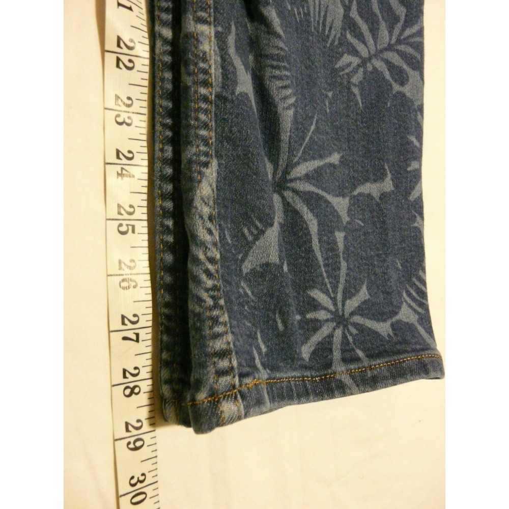 Levi's 511 Slim Jeans Men 38x30(36X29) Blue Tropical Leaf Print Streetwear Denim - Picture 12 of 14